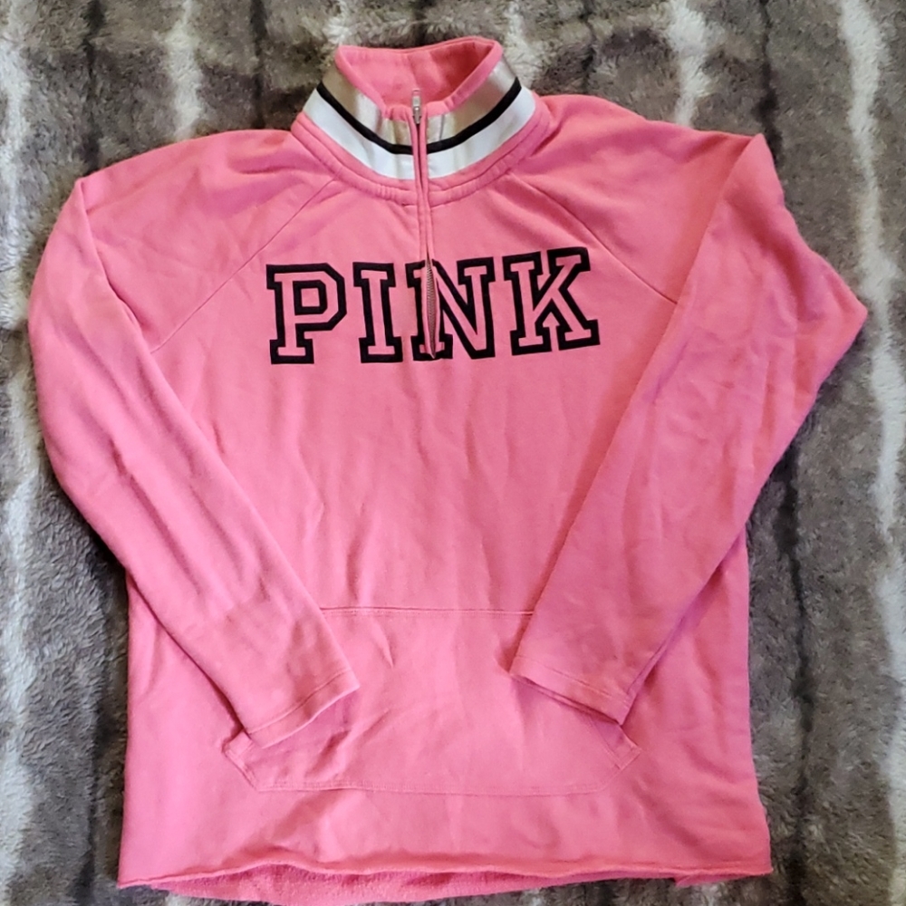 PINK half zip sweatshirt